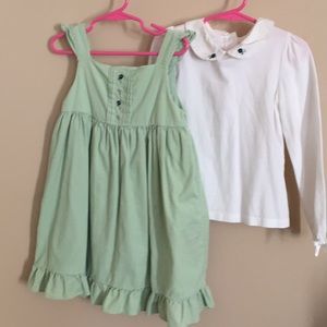 Janie & Jack pinafore and top